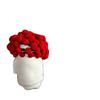 Handmade Rose Bouquet Sofa Blanket: Valentine's Day or Birthday Gift for Girls, Artificial Flower Throw Blanket