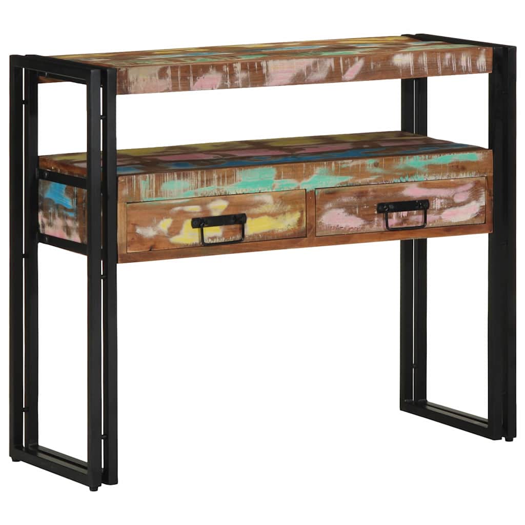 Console Table 90 x 33 x 75 cm Solid Upcycled Wood