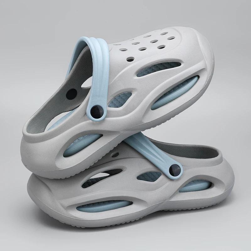 Sandals for Men Summer Clogs Non-slip Thick-soled Casual Shoes Outdoor Beach Soft-soled Slippers Men's EVA Slippers Zapatillas