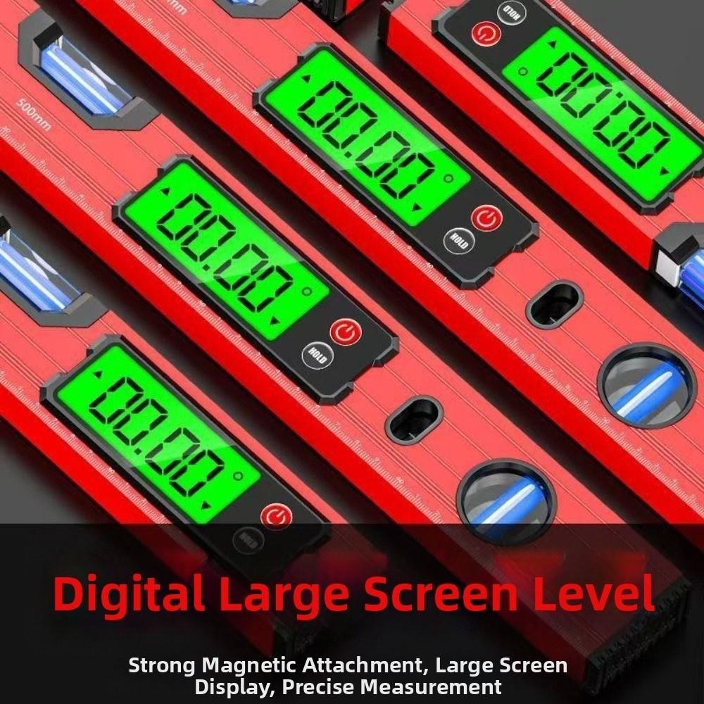 Aluminum Zinc Zinc Alloy Digital Level Ruler 0-90° Range Angle Finder Digital Spirit Level Horizontal Scale