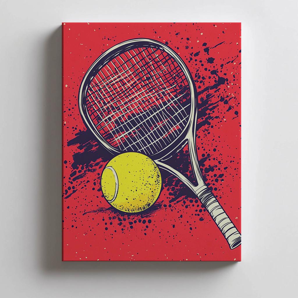 Plakat Tenisowa Pasja Plakat Tenisowa Pasja, 70X100 Cm, Rama Drewniana Jasny Dąb, Papier Matowy 230 Gsm