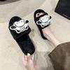 2025 Autumn and Winter New Indoor Furniture Cute Non-slip Warm Fluffy Slippers Versatile Cartoon Dog Cotton Slippers Women