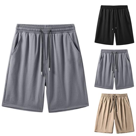 Мужские повседневные шорты, однотонные, обычного кроя, с усиленными карманами, для бега, работы, спорта на открытом воздухе