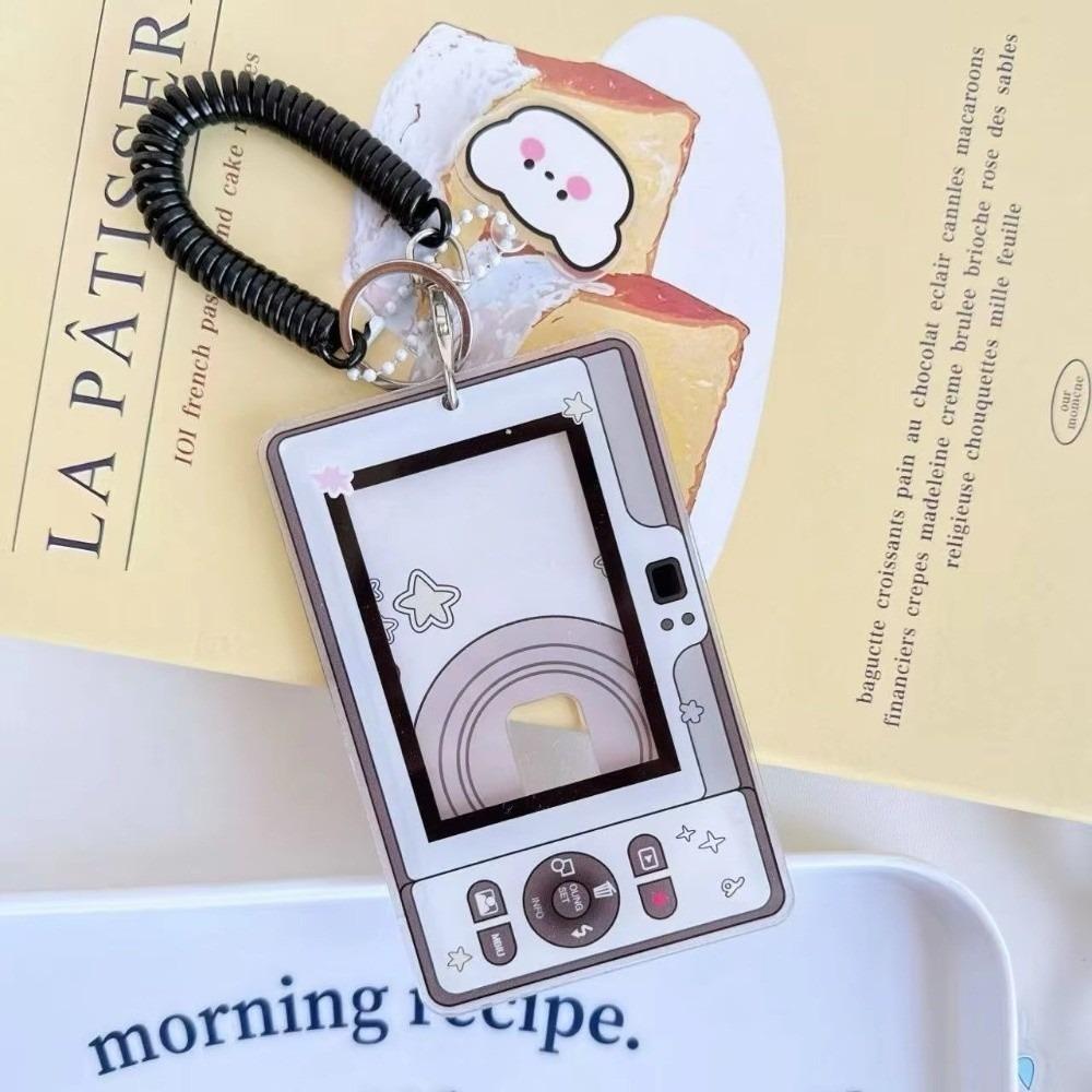 Keychain Pendant Acrylic Card Holder 3 Inch Kpop Photocard Holder for Backpack Accessory
