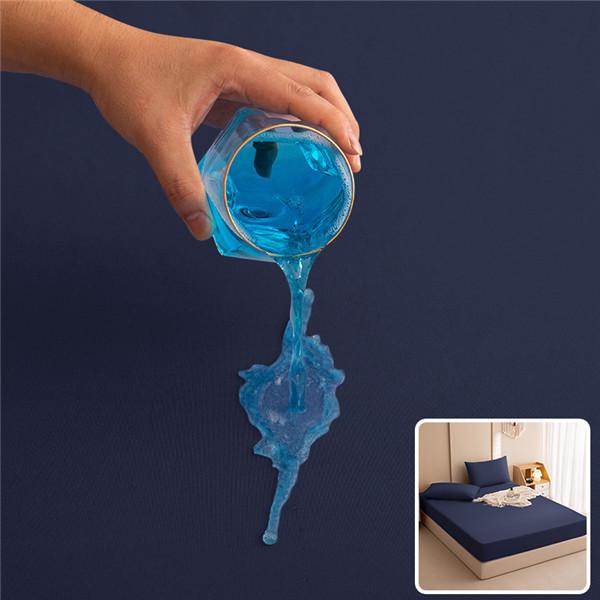 Waterproof Fitted Sheet Breathable Anti-Bacteria Solid Color Modern Mattress Cover Urine Double Bedspread Sheets Bed Set