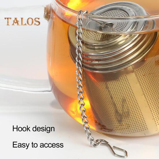 Ситечко для чая с подносом, подвесная цепочка, мелкоячеистая заварочная чашка из нержавеющей стали, мини-цилиндрическая заварочная машина, многоразовый чайник, чайные аксессуары