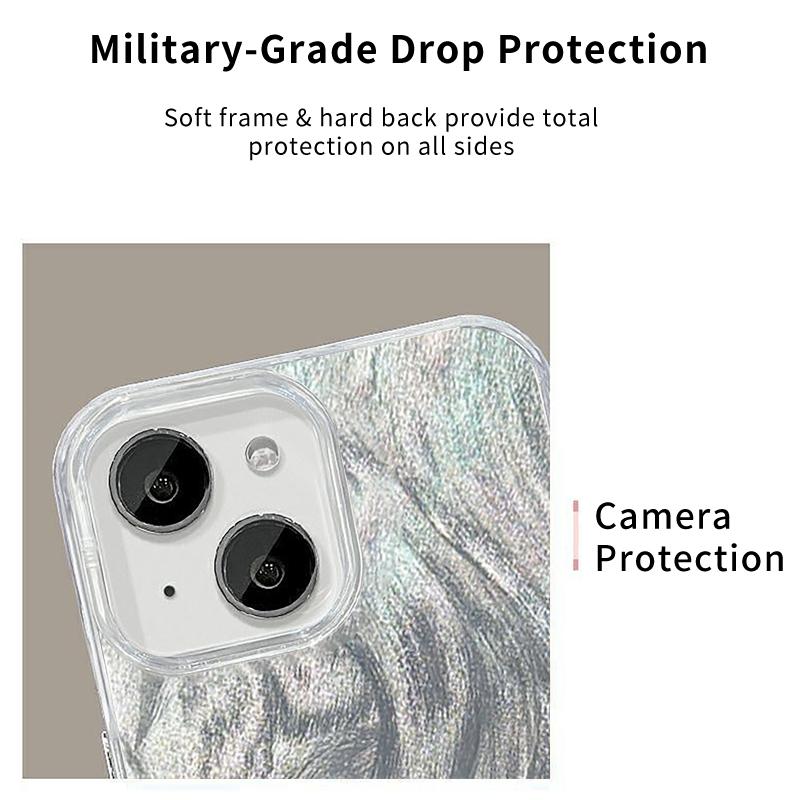 Upgraded Glitter Silver Case Painted Butterfly Printed Protective Shell Shockproof Full Back Cover for iPhone Samsung