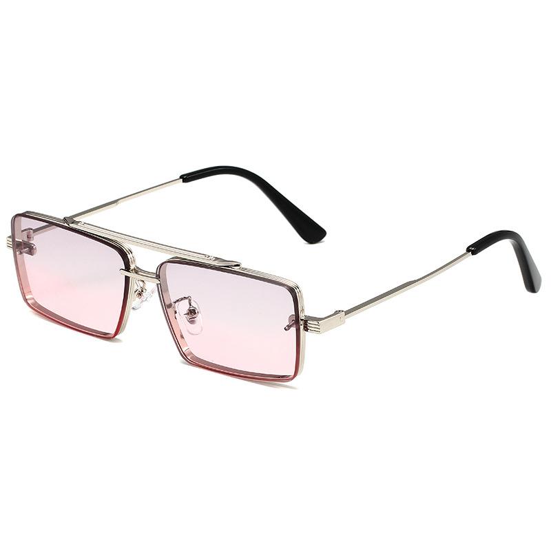 New European and American trends personalized small frame sunglasses metal square men's fashion high-end sunglasses women's glasses
