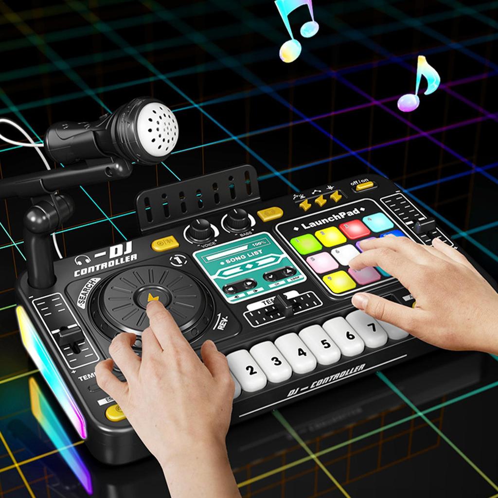 Детский симулятор DJ-микшера, Игрушки-контроллеры, Многофункциональные музыкальные эффекты, Электронная обучающая игра, Подарок на день рождения для детей
