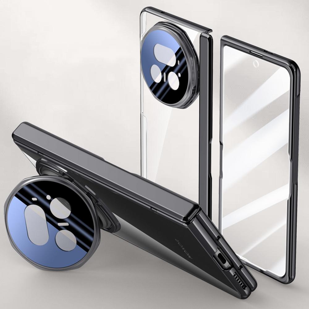 Чехол для Honor Magic V5 5G PC+Акриловая крышка для телефона с HD закаленной стеклянной пленкой, подставка для объектива
