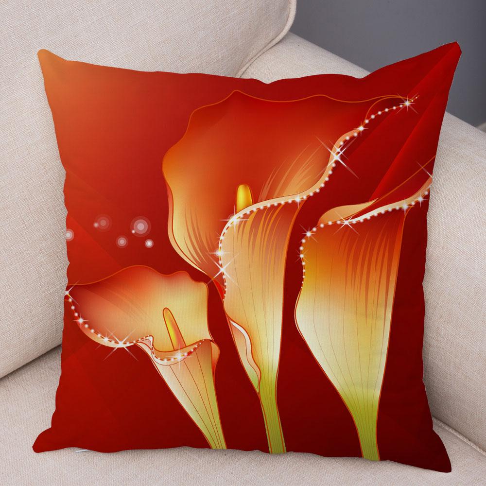 Красивая цветочная подушка, художественная наволочка для дивана, домашняя простая наволочка с геометрическим цветком
