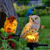 Solar Owl Resin LED Light Outdoor Garden Floor Insertion Light Garden Path Street Light Christmas Day Decorative Atmosphere Light