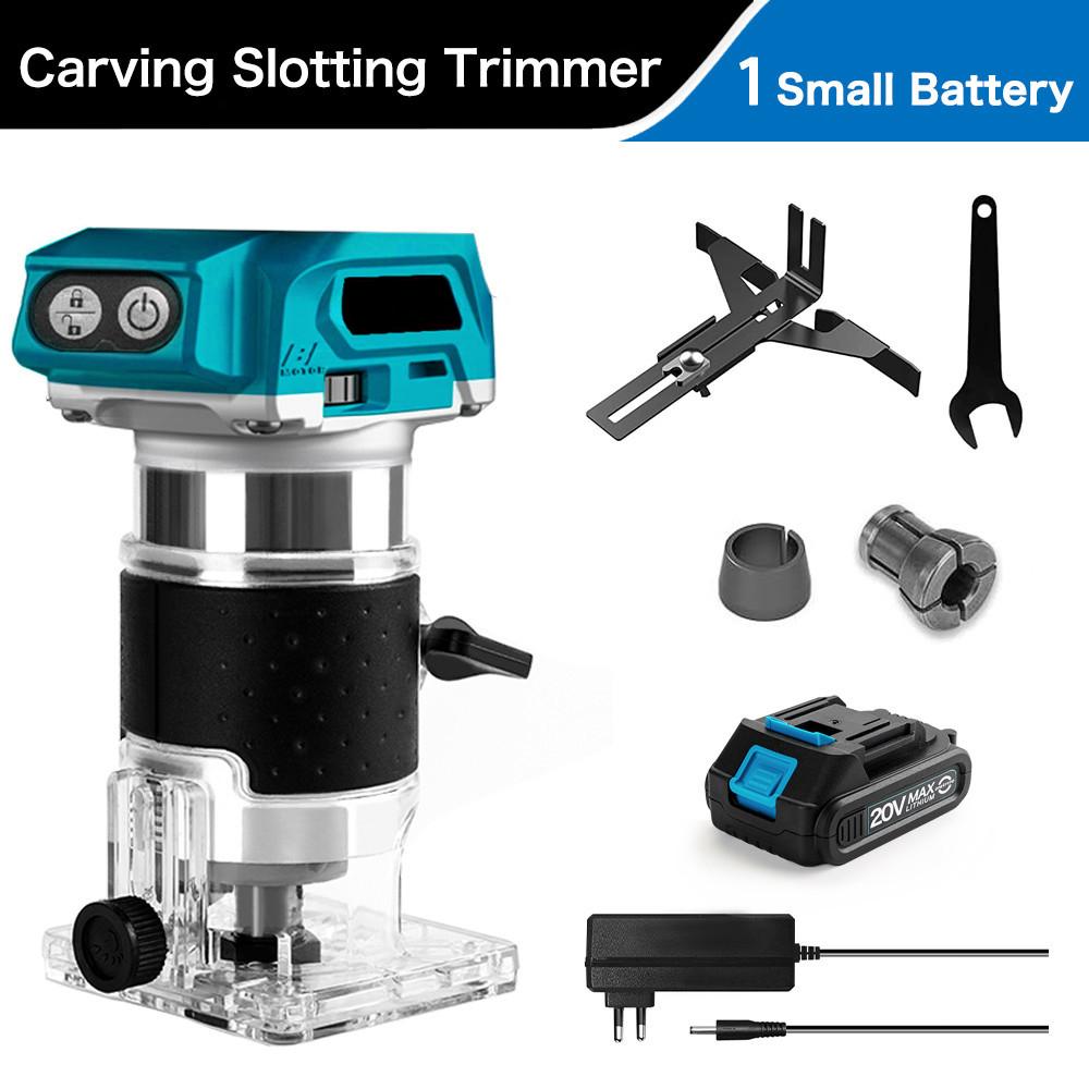 3300 об/мин Аккумуляторный Портативный Фрезер по Дереву Деревообработка Гравировальный Пазовальный Станок Бесщеточный Электрический Ручной Триммер