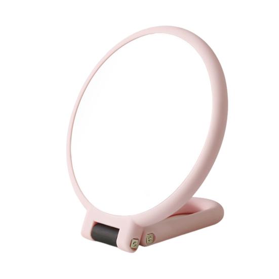 Двустороннее увеличительное зеркало для макияжа, ручное зеркало с регулируемой ручкой на 360 градусов, компактный размер, портативное, для путешествий