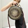 Женская Роскошная Сумка, Забавная Сумка в Форме Часов Круглая Сумка Европейский Американский Стиль Сумка через Плечо Классическая Ретро Сумка на Плечо