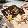 Custom Name Personalized Go Ahead Eagles Print Beach Towel, for Trip Camping Beach Party Home Decor, Birthday Gift for Family & Friends