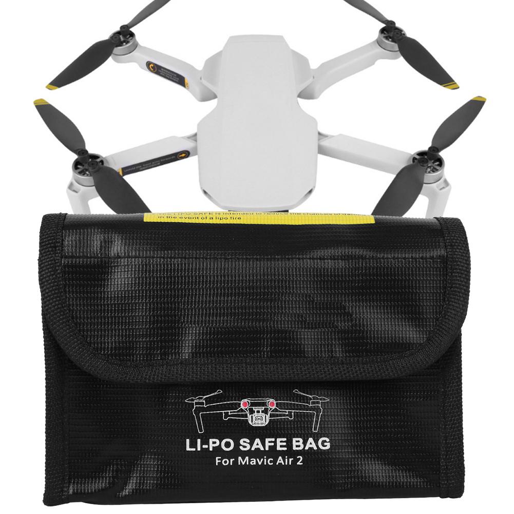 Drone Battery Safe Bag Explosion Proof Fireproof Storage Protective Case Fit for DJI Mavic Air 2(3 Batteries