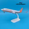 Модель самолета Boeing 737 авиакомпании JEJUAIR (Корея), 16/20 см, литая из металла, игрушка для коллекционирования.