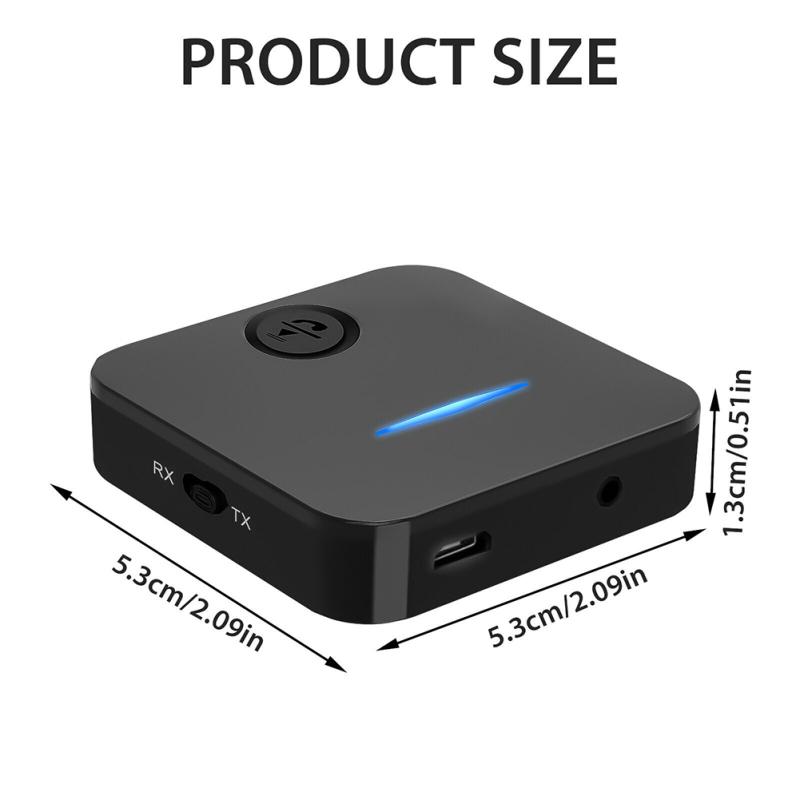 2-в-1 Bluetooth-совместимый 5.0-приемник-передатчик ТВ Домашняя стереосистема A2dp 3,5 мм Aux Audio Wireless