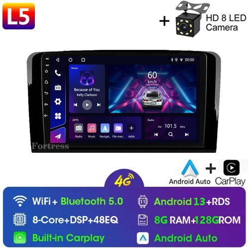 Android 14Автомобильный Радио Стерео Мультимедийный Плеер GPS Для Mercedes Benz M-Class W164 GL-Class X164 ML GL RDS Carplay 2 Din Головное Устройство