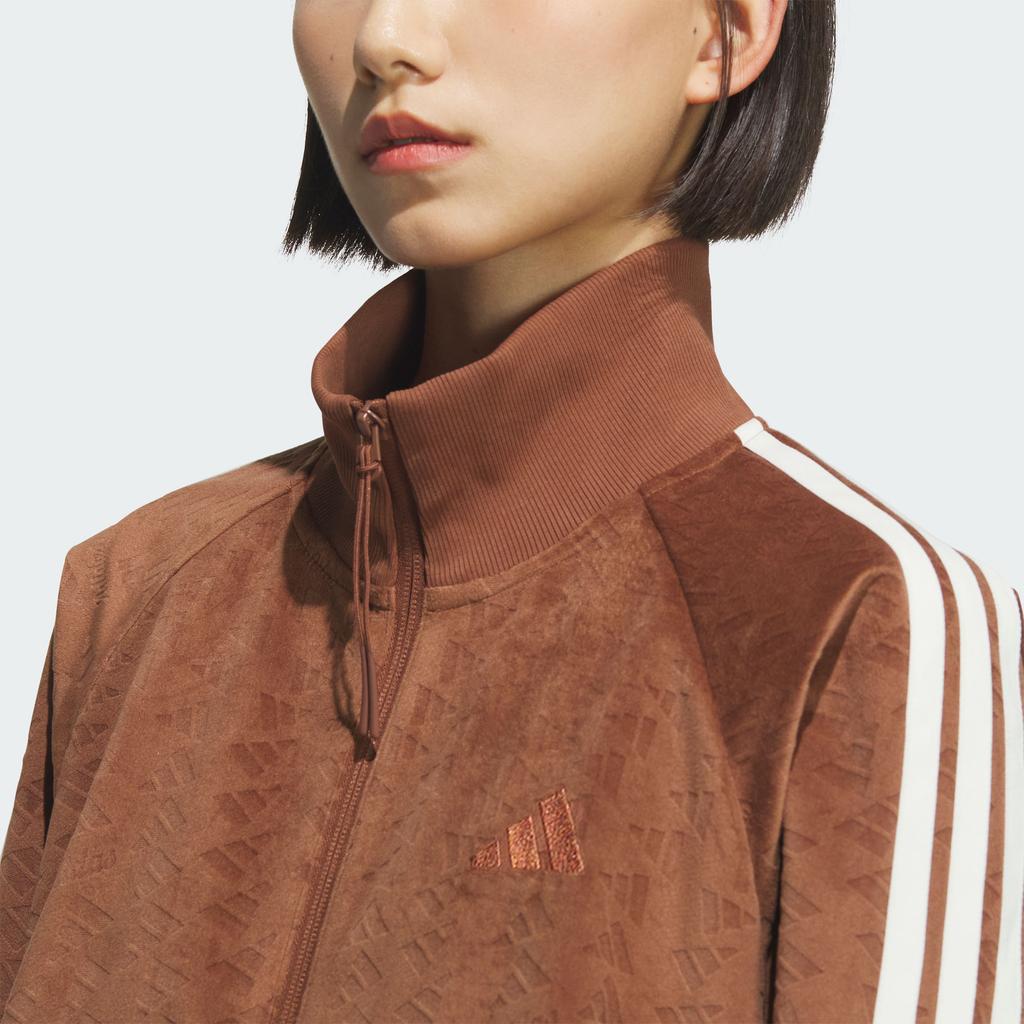 adidas FW25 Story Velvet Модная Спортивная Повседневная Короткая Куртка Женская Куртки KC0175