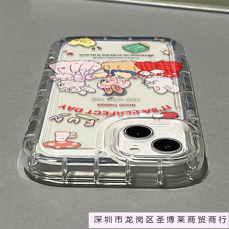 Граффити сказочный кролик яблоко 15 чехол для мобильного телефона iphone14promax прозрачный мягкая резина 13/12/11 противоударный XR