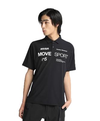 Спортивная футболка Move с коротким рукавом, лимитированная, УФ-защита, черная, размер M, мужская, DESCENTE, Edition, Защита, Влагоотводящая, Быстросохнущая, Эластичная, Солнцезащитная,