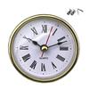 Круглый кварцевый часовой механизм диаметром 65 мм с белым циферблатом и отделкой золотистого или серебристого цвета для поделок своими руками и ремонта
