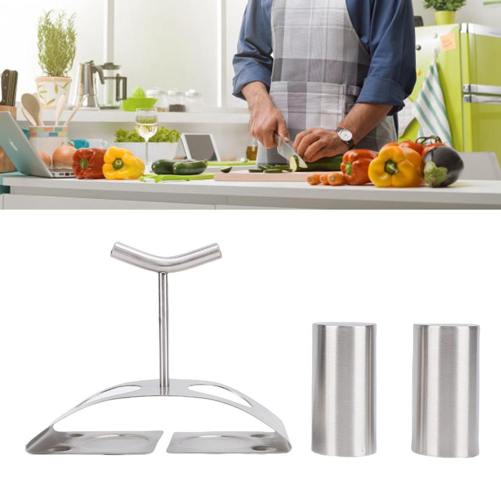Silver Seasoning Jars with Rack Spice Shaker Set Durable Seasoning Bottle Set Kitchen Counter