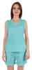 Solid Nightwear Shorts Set For Women Sleeveless Tank Top & Shorts 2Pcs Jersey