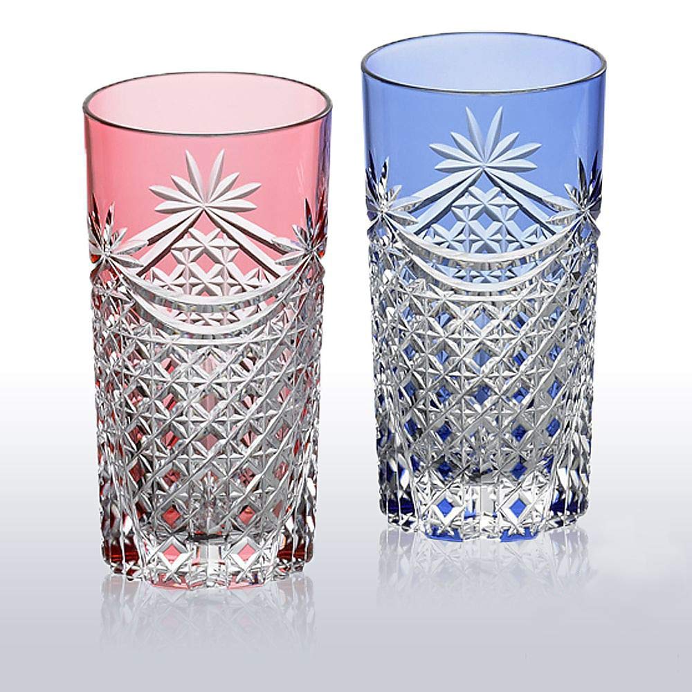 Kagami Crystal Edo Kiriko Pair Tumblers (TPS369-2835-AB)