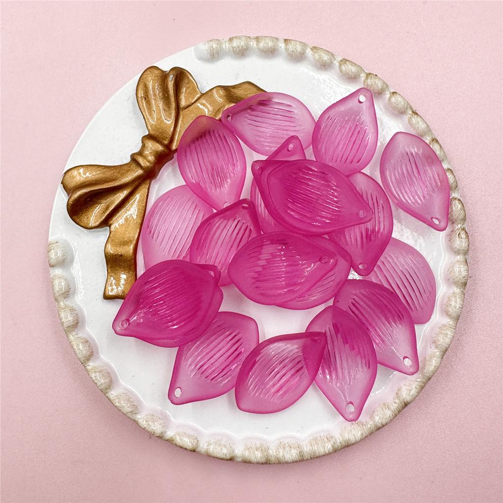 16*25 мм Изысканный головной убор Акриловый лист лотоса разбросанные бусины 20 шт. Материал полупрозрачные серьги Ювелирные аксессуары DIY Цветочный букет ручной работы