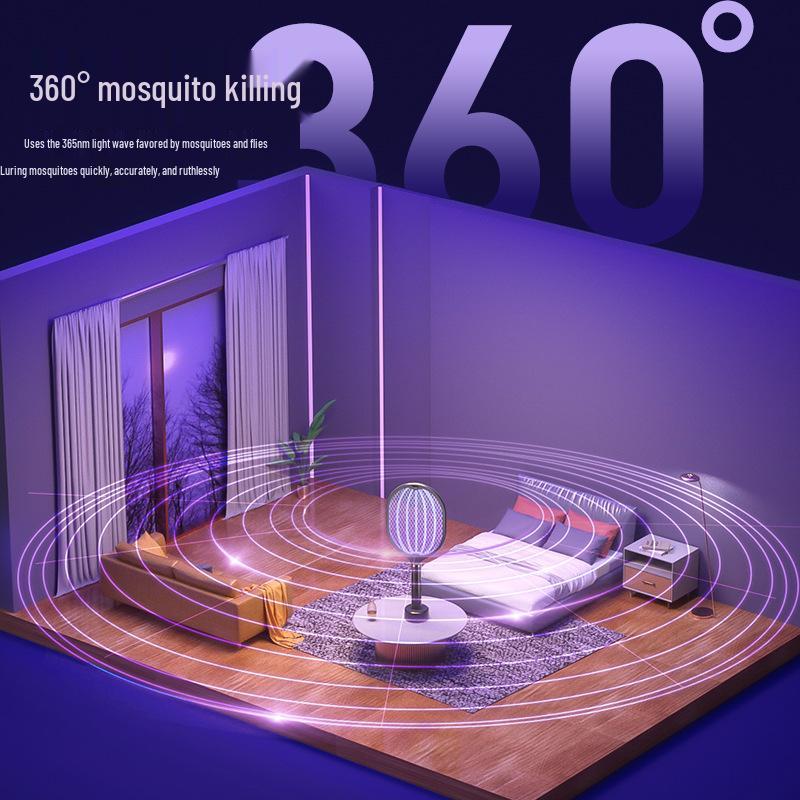 USB Перезаряжаемая Электрическая Лампа-Мухобойка от Комаров и Мух - 2-в-1 Домашний Уничтожитель Насекомых