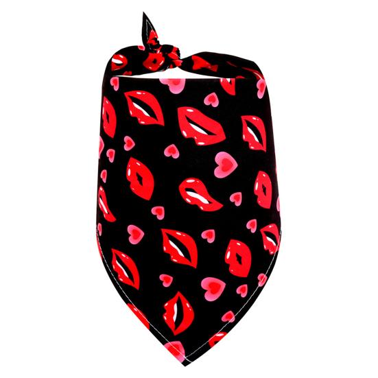 Valentine's Day Dog Bandana Dog Heart Prints Cute Triangular Bib with Love Pet Scarf for Small