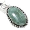 Aquamarine Gemstone Handmade 925 Sterling Silver Gift Jewelry Pendant 2.44" k4Z42