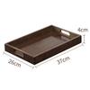 37 x 26 x 4 см Поднос для подачи из грецкого ореха для чая, кофе, фруктов Прямоугольное блюдо с ручками