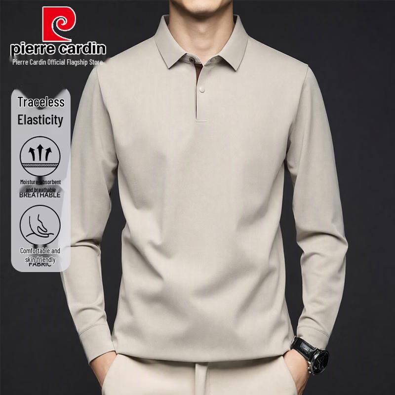 Pierre Cardin Men's Quick-Dry Long Sleeve Polo Shirt