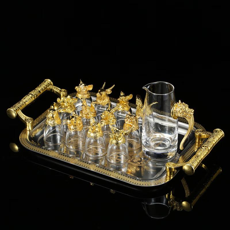 Shangqi 12 Zodiac Crystal Glass Baijiu Set