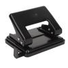 2 Hole Punch Handheld Antislip Effort Saving Heavy Duty Black Daily Paper Puncher for Classroom Offi