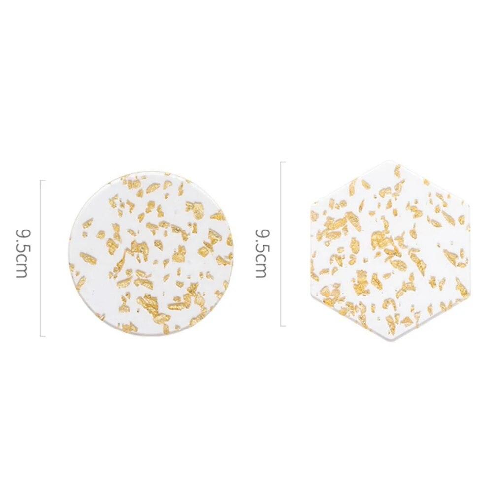 Подставки для кухни Изоляция Устойчивые к ожогам Противоскользящие Подставки из золотой фольги