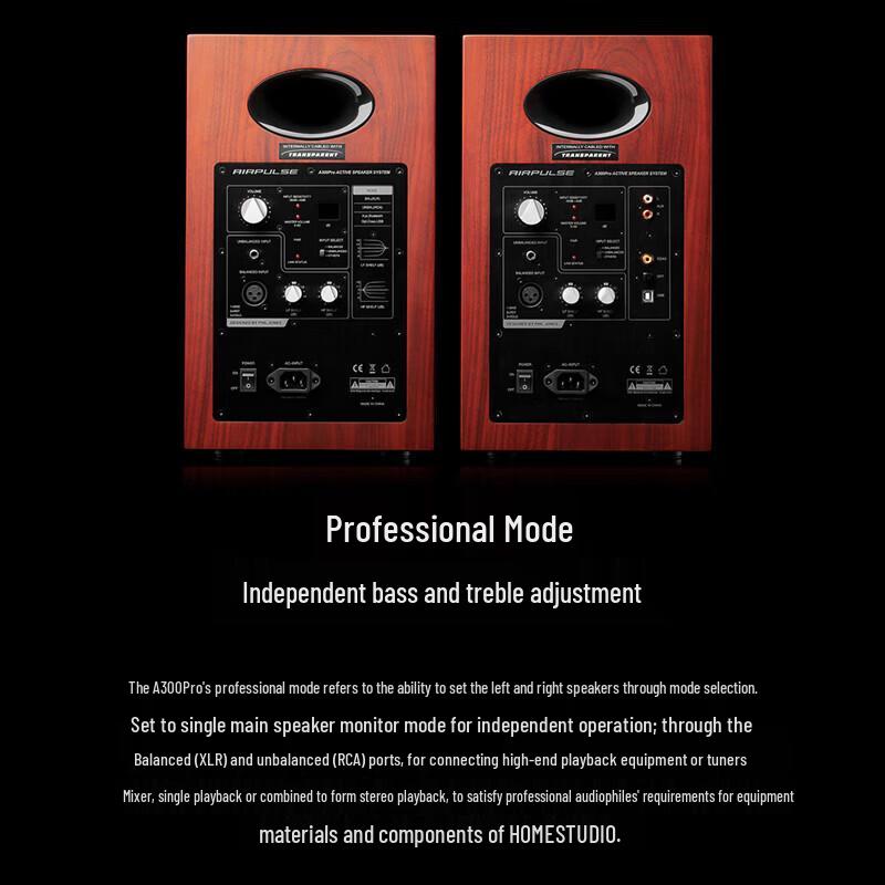 Edifier AIRPULSE A300 Pro Active Bookshelf Bluetooth Speaker CN plug (adapter included) (CN version)
