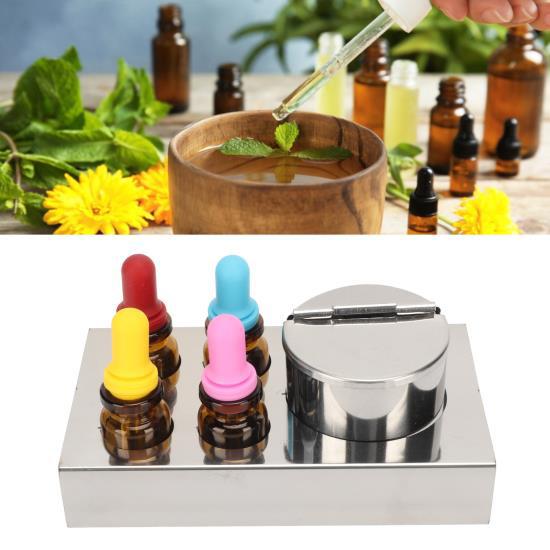 6 шт., бутылочка-капельница для стоматологических лекарств, 10 мл, янтарное стекло, бутылки-капельницы для настойки с держателем из нержавеющей стали