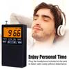 Portable AM/FM Radio Mini 2 Band Radio with Speaker Multipurpose Time Display