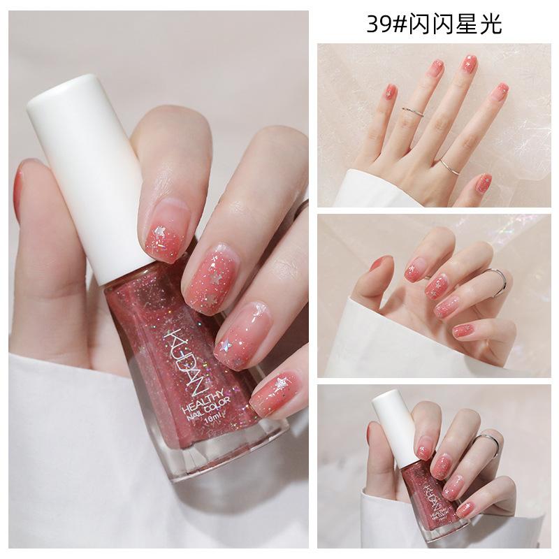 Лак для ногтей Новый отрывной лак для ногтей без выпечки на водной основе без запаха глянцевый прозрачный лак для ногтей весна и лето