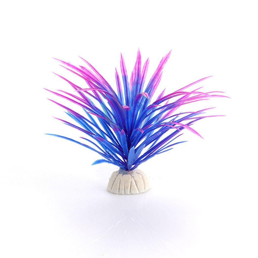 10Pcs Artificial Aquarium Fish Tank Plastic Plant Grass Ornament Decor