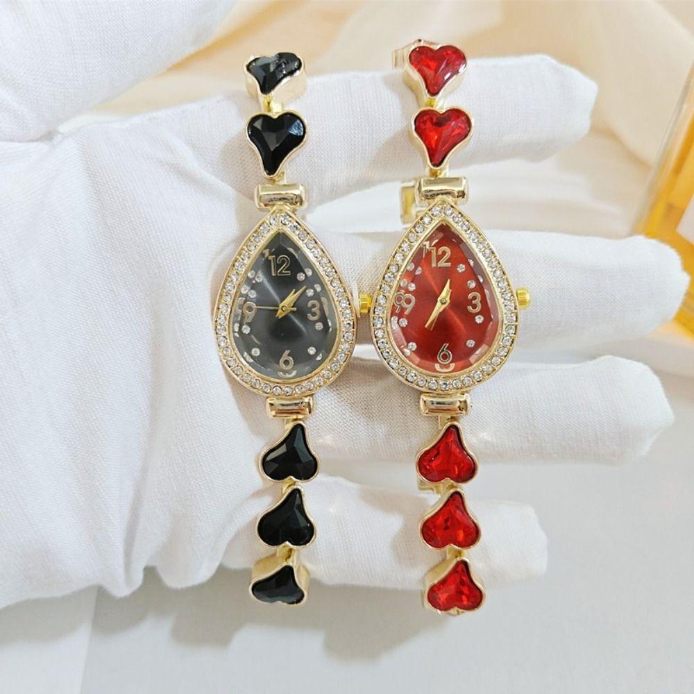 Waterdrop Shaped Case Heart Wristwatch Alloy Women's Quartz Watch Casual Occasion