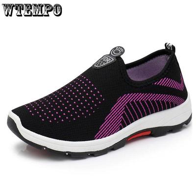 Тканевая обувь, осенние женские одинарные туфли, нескользящая обувь, обувь для спорта и отдыха среднего возраста, прогулочная обувь для пожилых людей с мягкой подошвой