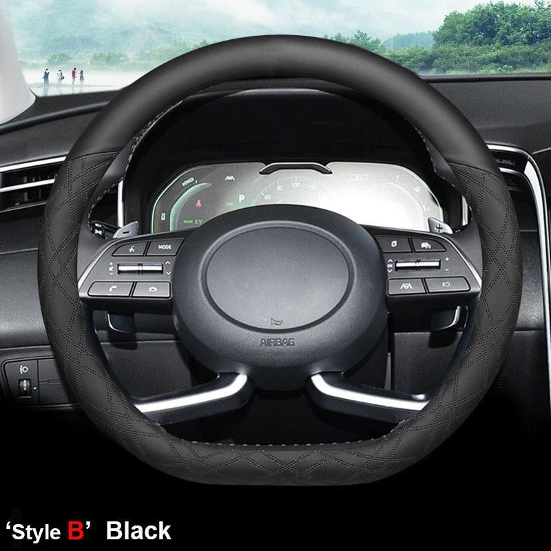 Для Hyundai Mufasa 2023 2024 2025 автомобильный чехол на руль ультратонкая кожа + замша износостойкие декоративные аксессуары для рамы