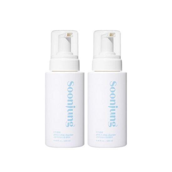 ETUDE SoonJung pH 6.5 Whip Cleanser Gentle Low pH Foaming Face Wash 250ml x2