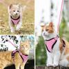 Yousheng Cat Harness And Leash for Walking Adjustable Escape Proof Kitten Vest Harness with Reflective Strips for Medium Large Kitten